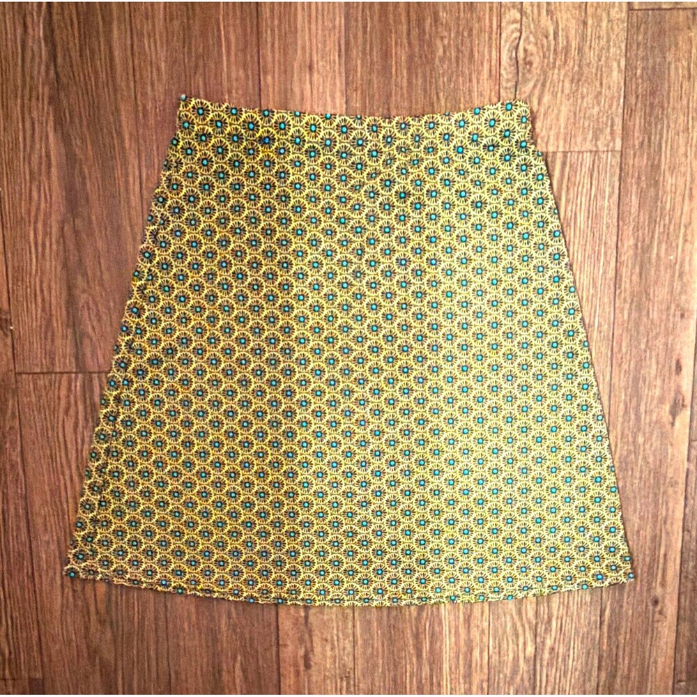 Athleta Women’s XS green Blue Geometric A-Line Skirt tennis athletic golf